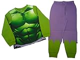 Pijama del increible Hulk para ninos , verde, 5-6 anos