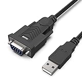 BENFEI Cable USB a serie, adaptador serie USB a RS-232 macho (9 pines) DB9, chipset Prolific, Windows 10/8.1/8/7, Mac OS X 10.6 y superior, 1,8 metros