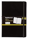 Idena 209284 - Cuaderno de notas con marcador (A5, rayado), color negro