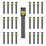 KINBBOW HB ledninger 0.7 mm - 720 stk., Mekanisk blyantafledning, ledningsrefill, 0.7 mm HB blyantrefill, mekanisk blyantgenfyldningssæt 24 rør