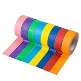 qiaoyosh cinta adhesiva color, colores conjunto de cintas para artes, manualidades, pintura, modelado, recambio, etiquetado o codificación, cinta de conducto de colores, 8 rollos, 20mm x 13m