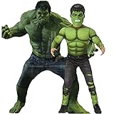 Disfraz De Hulk Para Niños, Disfraz De Superhéroe, Mono 3D Para Niños, Regalo De Cumpleaños De Navidad Y Halloween, Atuendo Para Niños 3 A 14 Años,Green-S(100~110cm)