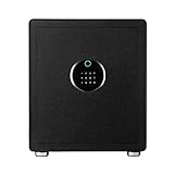 WYKDL स्मार्ट तिजोरियां, अनलॉक करने के 6 तरीके, पासवर्ड एंटी-थेफ्ट फिंगरप्रिंट सेफ बॉक्स, अदृश्य बिस्तर सुरक्षित, कंपन अलार्म (रंग : काला)