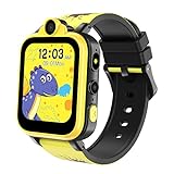 Smartwatch, Smart Watch til drenge og piger - Foretag og besvar opkald, SOS-nødopkald, 2 kameraer 18 spil 16 funktioner, Fashion Smartwatch til drenge og piger Kompatibel med 2G Nano SIM-kort