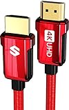 Silkland Cable HDMI 3 Metros 4K, Cable HDMI 2.0 de Alta Velocidad de 18Gbps, 4K HDR, 3D, 2160P, 1080P, Ethernet, Cable HDMI 3m Trenzado de Aleación de Zinc 30AWG, ARC, BLU-Ray, PS4/5, Proyector