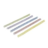 Carretéis de encadernação em espiral de plástico RAYSON, capacidade de encadernação de 60 folhas, 11,1 mm, multicolorido, pacote com 100