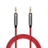 linkinperk AUX Cable 3,5mm nailon Cable de audio macho a macho Cable AUX Cable auxiliar para estéreo de coches, iPod, , Beats, ordenador, MP3 jugadores y más(2M)