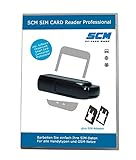 SCM lector de tarjeta SIM Professional - SIM Card stick negro - SCT3512 Plus software para móviles de los usuarios a los datos en el GSM tarjeta SIM en el PC para editar negro negro