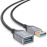 PIPIKA Cable Alargador USB 3.0 [3M], Cable Extension USB 3.0 Tipo A Macho A Hembra Alta Velocidad 5 Gbps para Mouse,Teclado,Pendrive,TV,Concentrador,Impresora,Computadora, Cámara, Gafas VR, Otros