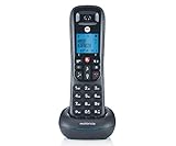Motorola CD4001 - Teléfono Dect inalámbrico (50 contactos, Manos Libres, Función Alarma) Color Negro