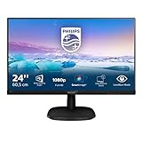 Philips, Monitor IPS (Full HD, 1920x1080, Sin bordes, Flicker Free, Low Blue Mode, VESA, VGA + HDMI + DVI), HDMI, 24', Negro
