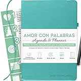 LOVE IN WORDS - Agenda 2023 2024 - A5 Planner, GoalsWeekly and Monthly Undable View that Inspire Productivity (Turquoise)