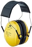 3M Peltor Optime I Orejeras H510A; protector auditivo ligero con almohadillas suaves, protección auditiva contra niveles de ruido comprendidos entre 87 y 98 dB (SNR: 27 dB), amarillo, paquete de 1