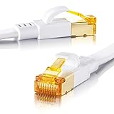 SEBSON Cable de Red Ethernet 5m Cat 8 Plano, LAN Patch Cable, 40Gbps, U-FTP apantallado, Conector RJ45 para Router, Ordenador, Módem, TV
