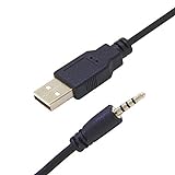 Ancable Cable Carga USB de Repuesto 1M para Auriculares JBL Synchros E40BT/E50BT/ J56BT Cable deCarga USB 2,5 mm
