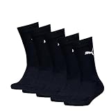 PUMA Easy Rider Kids' Crew Socks (5 Pack) Calcetines, Black, 35-38 (Pack de 5) Unisex niños