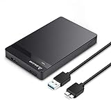 Salcar Carcasa USB 3.0 para Discos Duros HDD SSD de 2.5', Estuche, Adaptador, Estuche para HDD y SSD SATA de 9,5mm 7mm 2,5' con Cable USB 3.0, no Requiere Herramientas