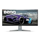 BenQ EX3501R - Monitor Curvo Gaming (Ultra WQHD 100 Hz HDR, 21:9, 3440 x 1440, Free-Sync, 1800R, HDMI, Display Port, USB-C), Negro, Plata, 35'
