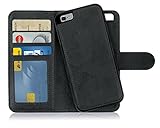 Чохол MyGadget для Apple iPhone 6 / 6s - Чохол-книжка з магнітною кришкою - Чохол-гаманець із підставкою - Розбірний чохол із застібкою - Сіро-чорний