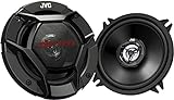 JVC CS-DR520 Altavoces Coaxiales de 2 vías de 13 cm | Altavoces para el coche con Sonido Envolvente. Woofer con cono de Carbono y Mica y Tweeter Balanceado. Color Negro