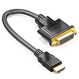deleyCON HDMI i DVI Adapter Cable - HDMI Kāne kāne i DVI wahine 24 + 5-1080p Full HD HDTV 1920x1080 no TV Projector PC - ʻEleʻele