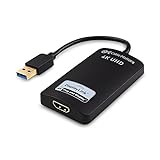 Кабель має значення Адаптер USB-HDMI (адаптер HDMI-USB 3.0, конвертер HDMI-жінка-USB-папа, USB-HDMI) Підтримує роздільну здатність 4K для Windows