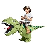 PLUMAM - Disfraz de dinosaurio, hinchable, para halloween, fiesta de disfraces y Navidad (para niño de 90 a 120 cm)