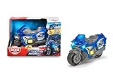 Dickie Toys - Police Motorbike - Moto de juguete para niños a partir de 3 años, con efectos de luz y sonido, ruedas móviles, 15 cm de longitud (203302031)
