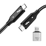 RULGOI Cable Thunderbolt 3 2M, USB C 4.0 Cable 40Gbps/5A/100W, Cable USB C a USB C