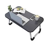 Vasen Mesa Ordenador Portátil Plegable Mesa para portátil Mesa Cama Ergonómico Bandeja para Desayuno 60 x 40 cm (Negro)