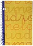 Lamela 7FTE003N Cuaderno folio en espiral, Color naranj, 80 hojas