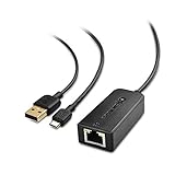 Cable Matters Adaptador Micro USB a Ethernet hasta 480Mbps para Streaming Sticks Incluyendo Chromecast, Google Home Mini, etc.