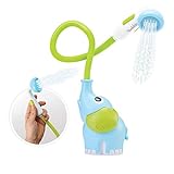 Yookidoo - Ducha bañera Elefante Azul, Juguete bañera, Juguete baño y Ducha para bebé y niño…