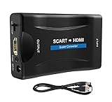 Адаптер Scart-HDMI Преобразователь Scart-HDMI Преобразует аналоговый вход Scart в выход HDMI 720p/1080p Video Audio для HDTV,DVD BLU-Ray,VCR,VHS,PS,Xbox