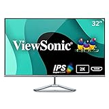 Nevir Viewsonic VX3276-2K-MHD 32' WQHD, Panel IPS, HDMI, DP, mDP, Eye-Care, Eco-Mode, Altavoz, Plateado-Negro