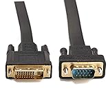 YIWENTEC Active DVI ho VGA, DVI 24+1 DVI-D M ho VGA Flat Male Adapter Cable with Chip for PC and DVD Monitor HDTV 2M