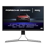 AOC Porsche Design Agon Pro PD32M - Monitor Gaming UHD (32 pulgadas, 144 Hz, 1 ms, HDR1400, FreeSync Premium Pro (3840 x 2160, HDMI 2.1, DisplayPort, USB - C, hub USB), Negro