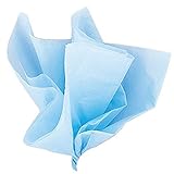 Unique-Paquete de 10 hojas de papel de seda, color azul claro, (6283)