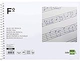 Liderpapel Bloc Musica  Pentagrama 3Mm Folio Apaisado 20 Hojas 100G/M2