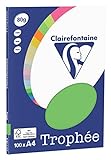 Clairefontaine Trophée Mini Paper Ream, 100 хуудас, A4, 21 "x 29.7", Mint Green