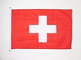 AZ FLAG Bandera de Suiza 90x60cm Uso Exterior - Bandera Suiza 60 x 90 cm Anillos
