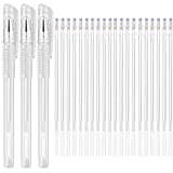 Bijeli toplinski brisivi markeri za tkanine s 20 punjenja za krojačko šivanje i krojenje, bijele olovke za toplinsko brisanje.