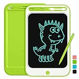 Richgv Pizarra Infantil, Tableta de Escritura LCD de 10 Pulgadas, Pizarra magnética para niños, Juguetes electrónicos para Dibujar y Aprender (Verde)