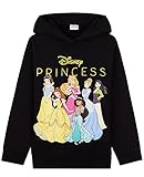 Disney Sudadera Niña De Princesas Capucha, Ropa Niña De 2-12 Años, Tops para Niñas De Algodón (11-12 Años, Negro)