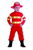 Fiori Paolo - Disfraz para bebé de bombero, rojo, 3 – 4 años, 61342.3 – 4