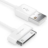 deleyCON 1m 30-पिन USB केबल डॉक कनेक्टर सिंक कॉर्ड चार्जिंग केबल डेटा केबल iPhone 4s 4 3Gs 3G iPad आइपॉड के अनुकूल - सफ़ेद