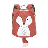 LÄSSIG Mochila infantil pequeña para guardería, mochila para cuna con correa para el pecho, 20 x 9 x 24 cm, 3,5 L/Tiny Backpack Fox
