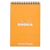 Rhodia Classic - Cuaderno (con espiral, Dot - Formato A5 (14.8 x 21 cm), Naranja