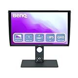 BenQ SW270C Monitor fotográfico (tecnología AQCOLOR, 27 pulgadas, QHD, IPS, P3 Wide Color, carga USB-C, DP / HDMI, calibración de hardware, altura ajustable) Compatible con MacBook