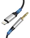 Cable Auxiliar Coche iPhone -[Apple MFi Certificado] Cable de Adaptador Lightning a Toma de Audio de 3,5 mm Macho Compatible con iPhone 14/14 Plus/12/11/SE/XS/XR/X/8/7,Car Audio/Altavoz/Auriculares-1M